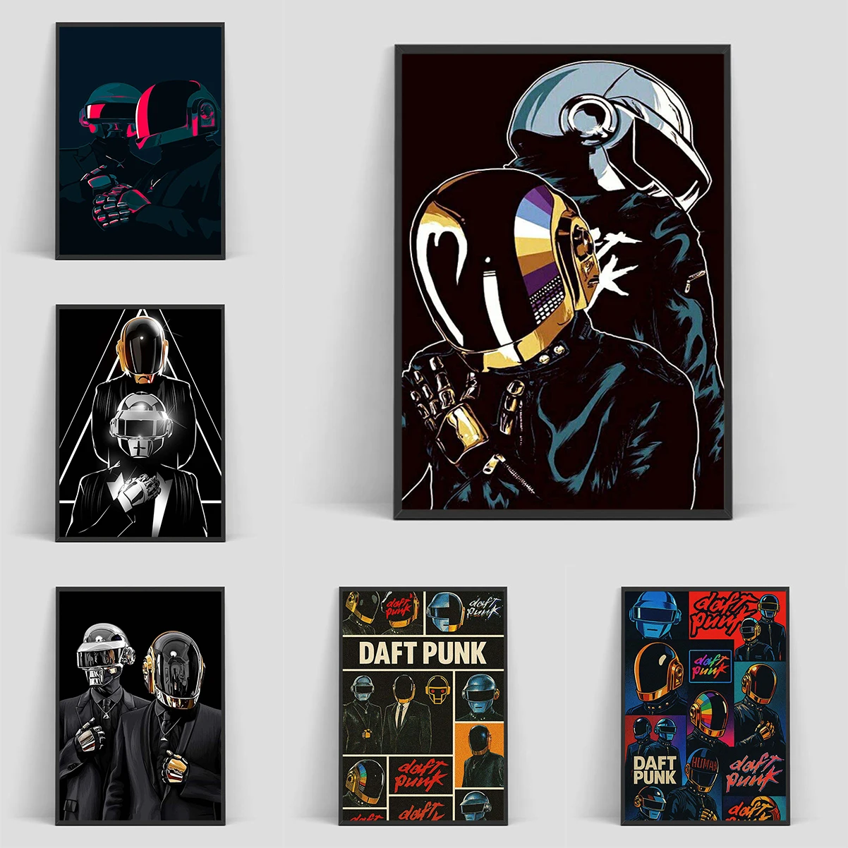 

Hot Rock D-Daft P-Punk Band Poster Gift Canvas Wall Art Mural Home and Decoration Room Decorative Picture Classroom Decorations