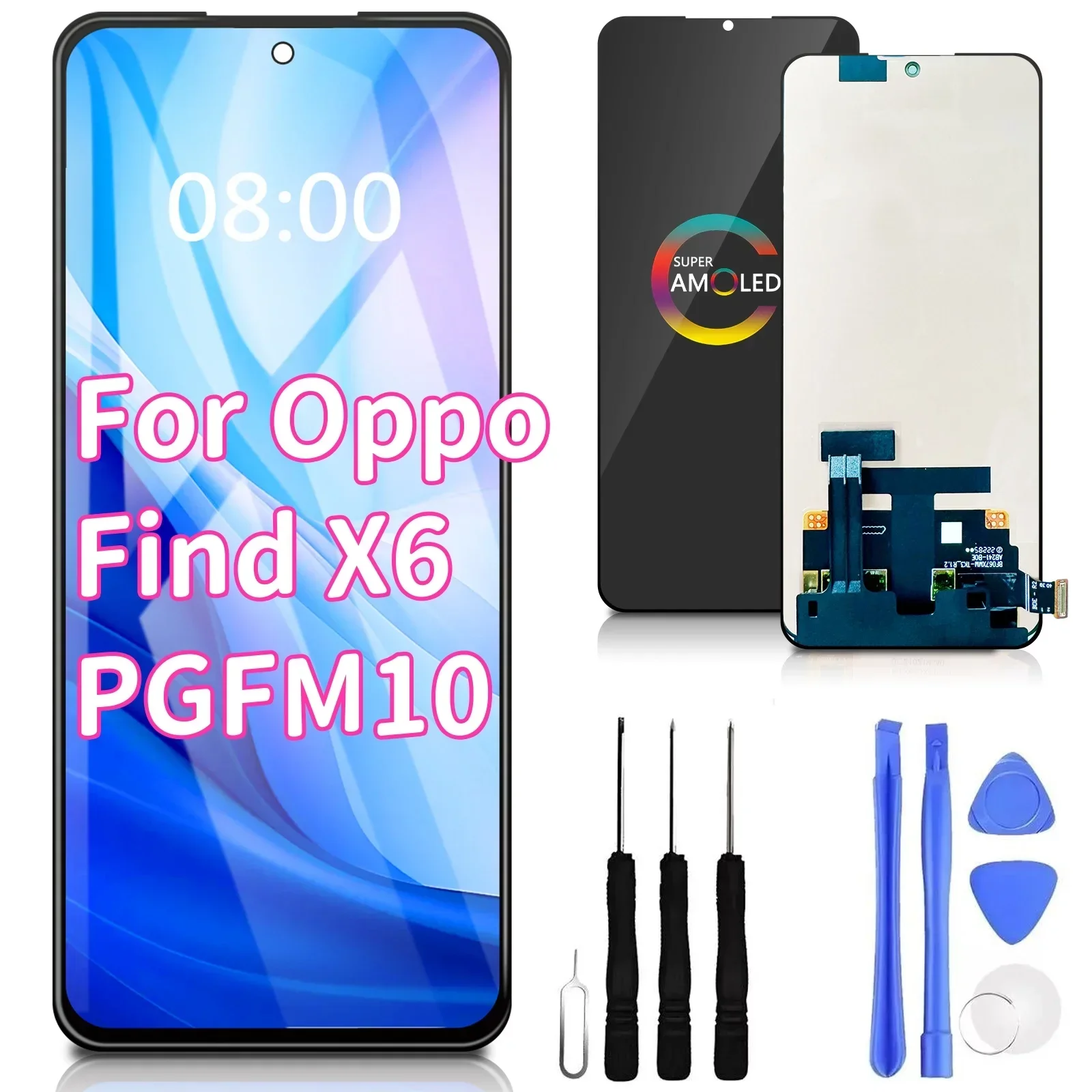 

Original AAA Test Grade For Oppo Find X6 AMOLED LCD Display Touch Digitizer Assembly for Oppo Find X6 pantalla Replacement Parts