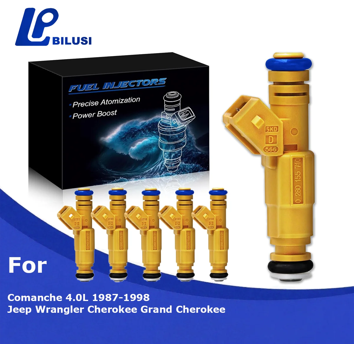 

Bilusi Fuel Injectors For Ford Explorer Crown Victoria Thunderbird For Mercury Cougar Grand 4.6L 5.0L Gas 0280155710 F6VZ9F593AA