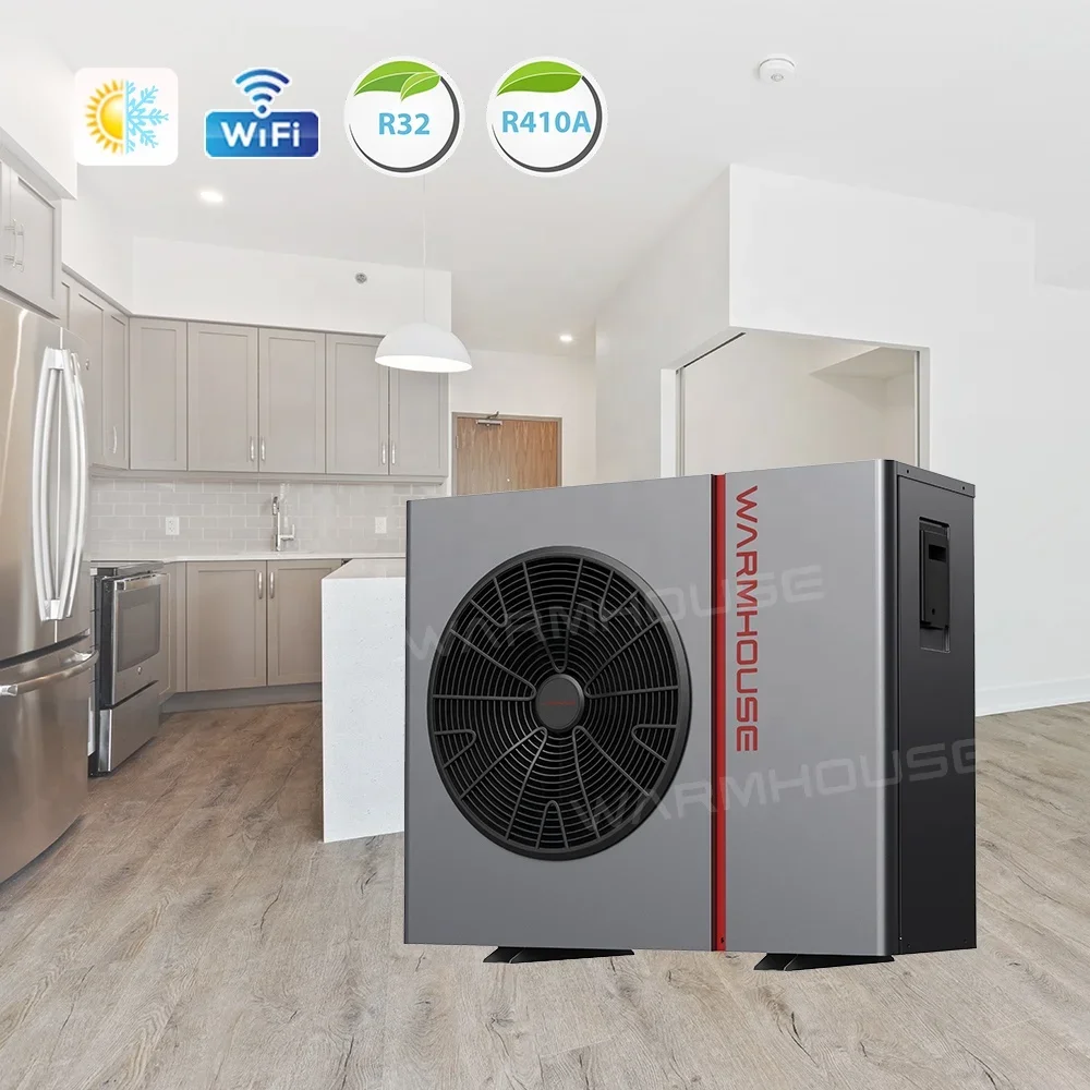 

Heat Pump factory R32 DC Inverter Bomba de Calor OEM 9KW 12KW Heat Pump Water Heaters WIFI Air Source Monoblock Heat Pump