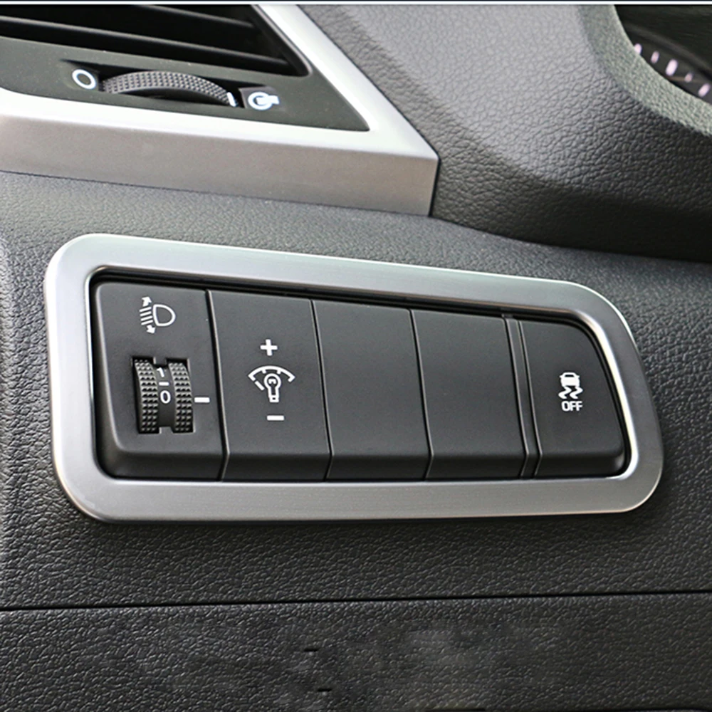 Inner Centre Control Decoration Cover Molding Headlight Button Storage box handle Frame Trims For Hyundai Tucson 2015-2018