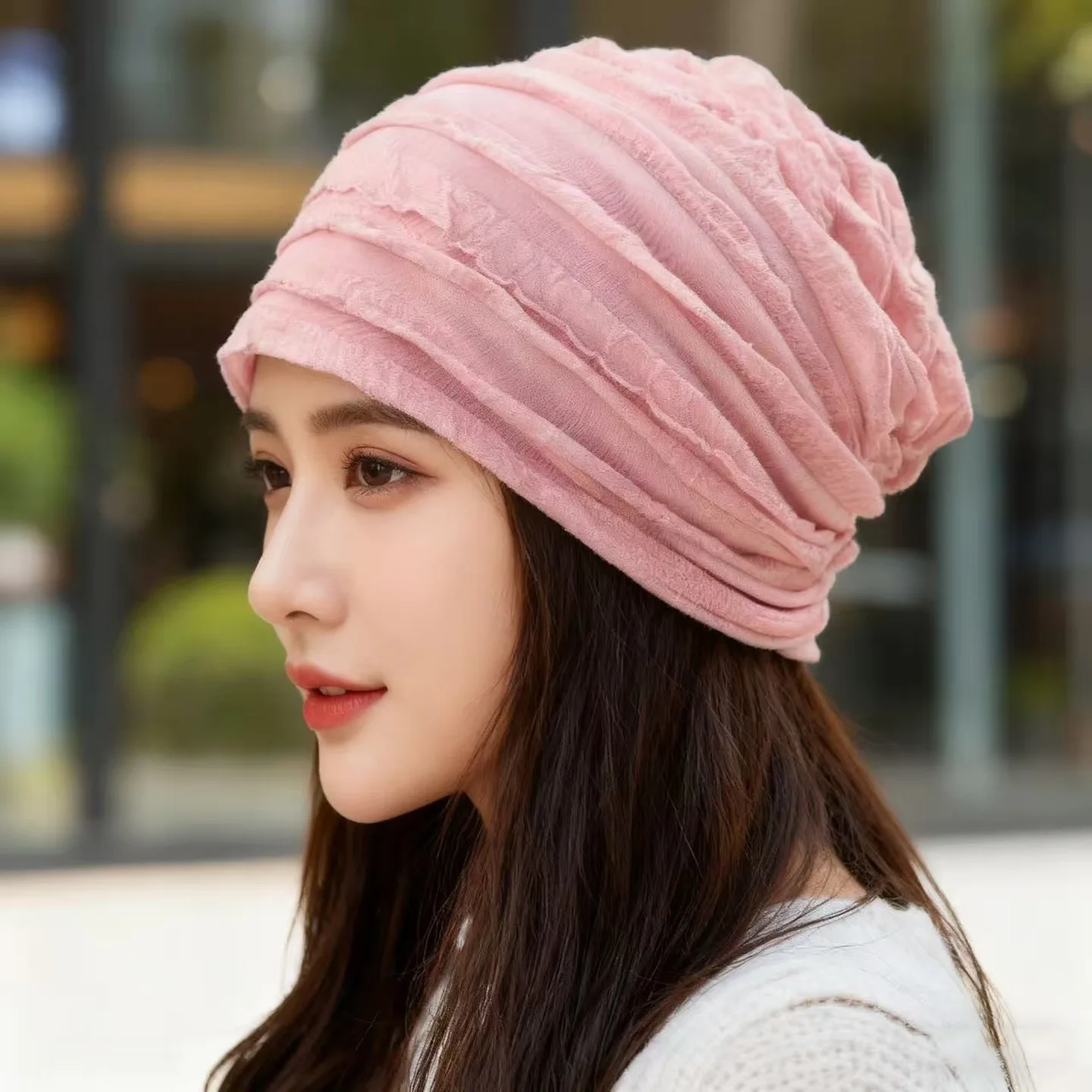 After Surgery and Chemotherapy, Women's Hats Cover Bald Hats, Thin Elderly Bag Heads in Autumn and Winter, Air Conditioners