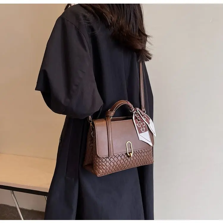 Marrone nuova borsa a tracolla borsa a tracolla da donna borsa di tendenza moda Versatile pendolarismo borsa da donna di grande capacità