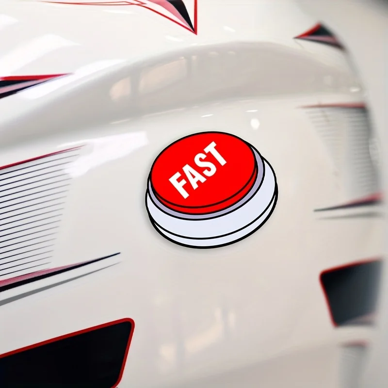 

1 шт. красная наклейка с надписью FAST – водонепроницаемая виниловая наклейка для тюнинга автомобилей и украшения транспортных средств
