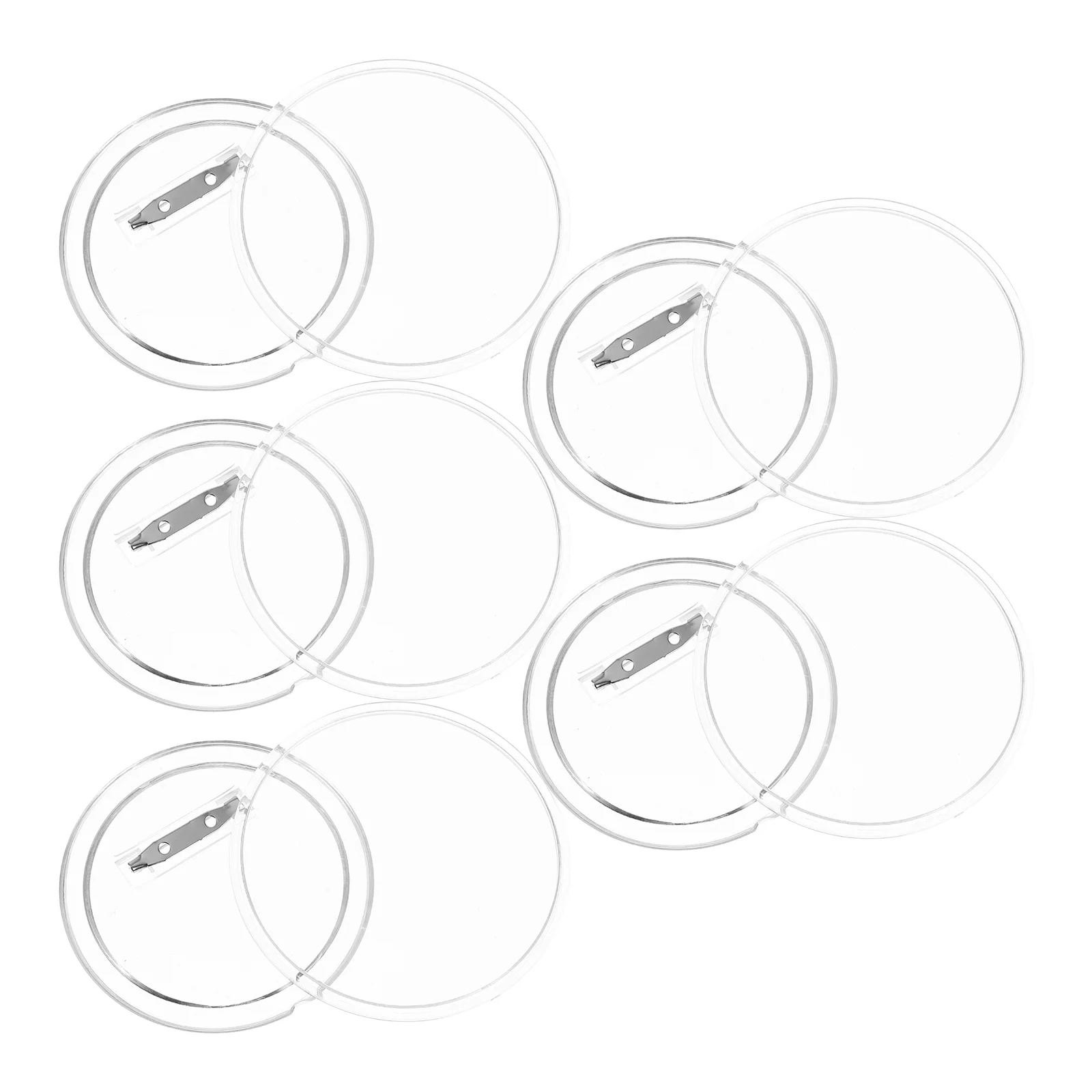 

10pcs Acrylic Badge Photo Frame Transparent Custom Button 75MM Clear Craft Materials Versatile Design for Clothing