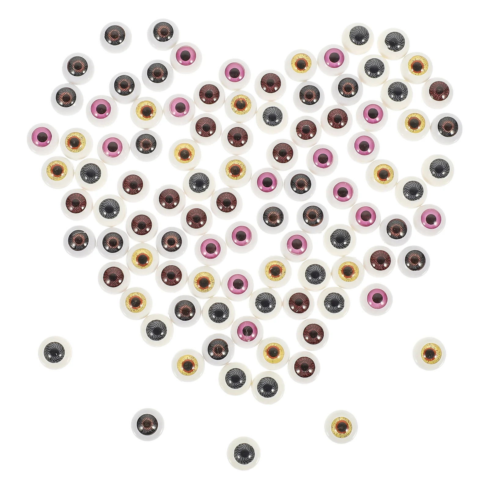 

100 Pcs Artificial Eyes DIY Accessories Acrylic Halloween Decor Craft Replaceable Eyeballs Toy Toys