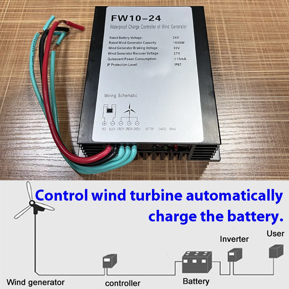 48V Waterproof Wind Generator Charge Controller 300W-2000W Wind Charge Controller Wind Regulator 1KW 2KW