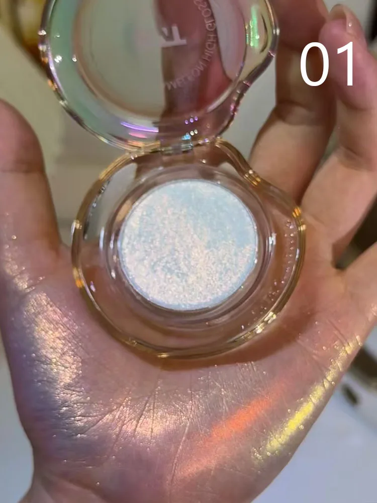 RMT High Gloss Chameleon Highlight Matte Purple Fine Powder Cream Blusher Shiny Face Brightening Integrated Plate ROMATIC Makeup