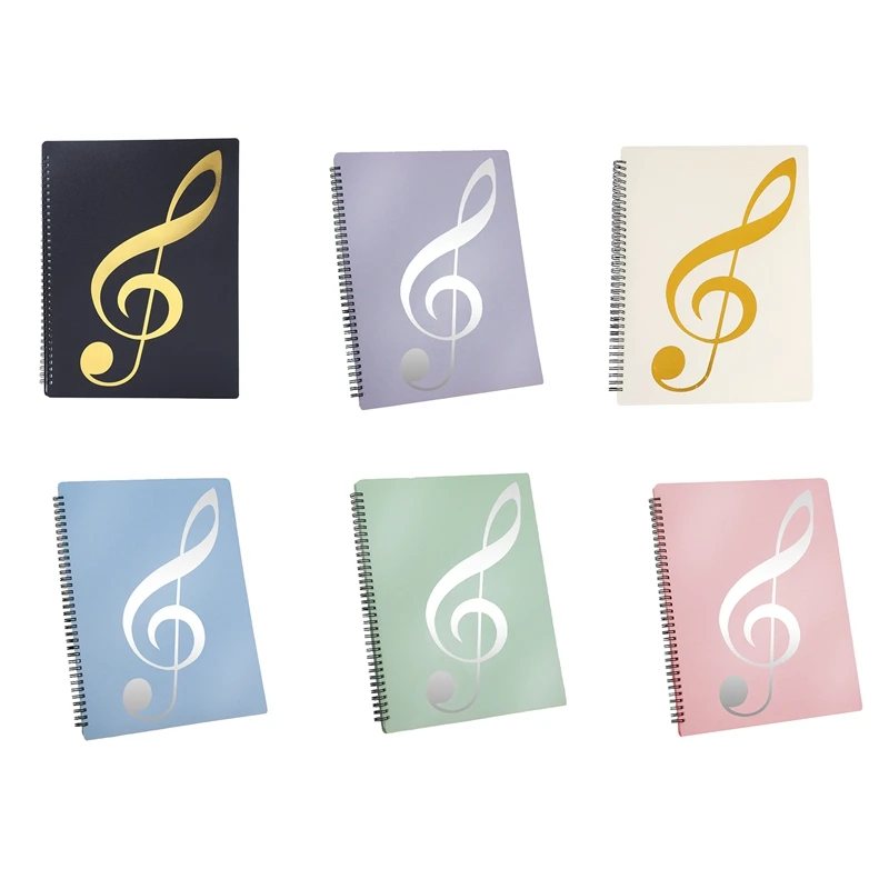 Sheet Music Folder, 60 Pages, Sheet Music/Holder,Fits Letter Size A4, Writable & Detachable Choir Folder