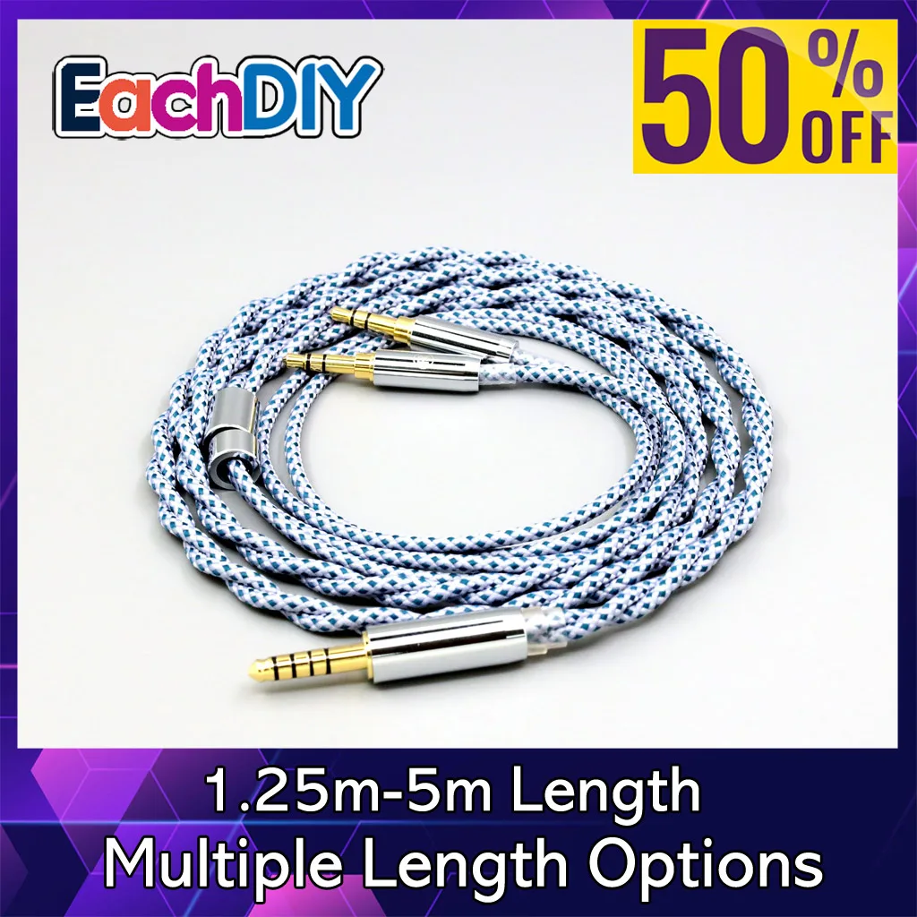 

99% Pure Silver Mix Graphene OCC Shielding Earphone Cable For Hifiman Sundara Ananda v3 HE1000se HE1000v2 HE6se he400se LN008641