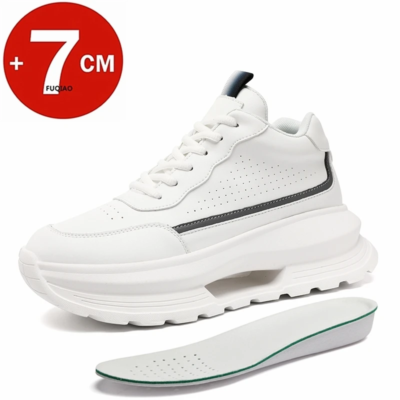 

Новые туфли унисекс, увеличивающие рост 7 см, кроссовки на платформе с открытой подошвой, модные удобные спортивные туфли-лифты для мужчин и женщин