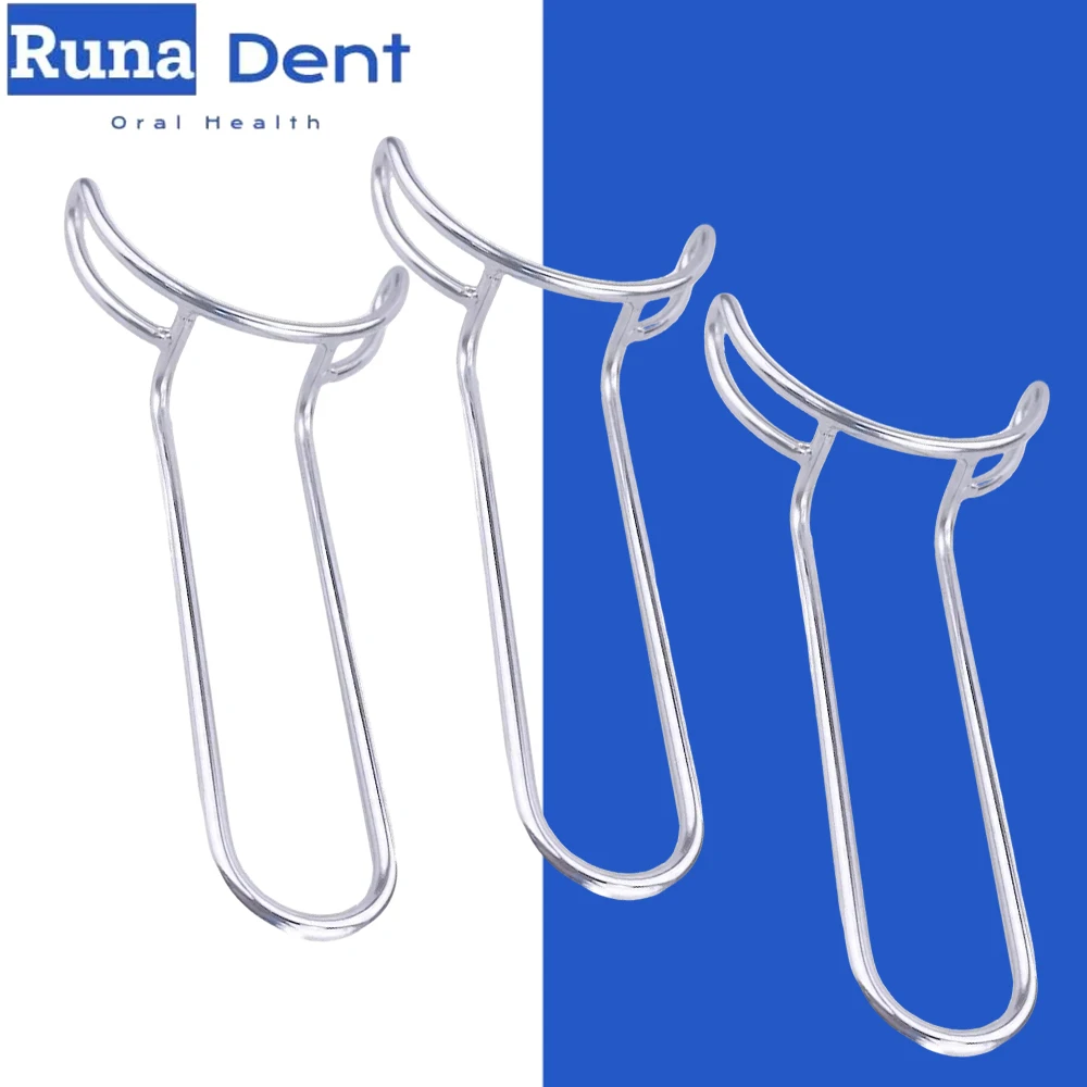 2Pcs Stainless Steel Dental Mouth Opener Cheek Retractor Lip Expander Intraoral Upper Lower Orthodontic