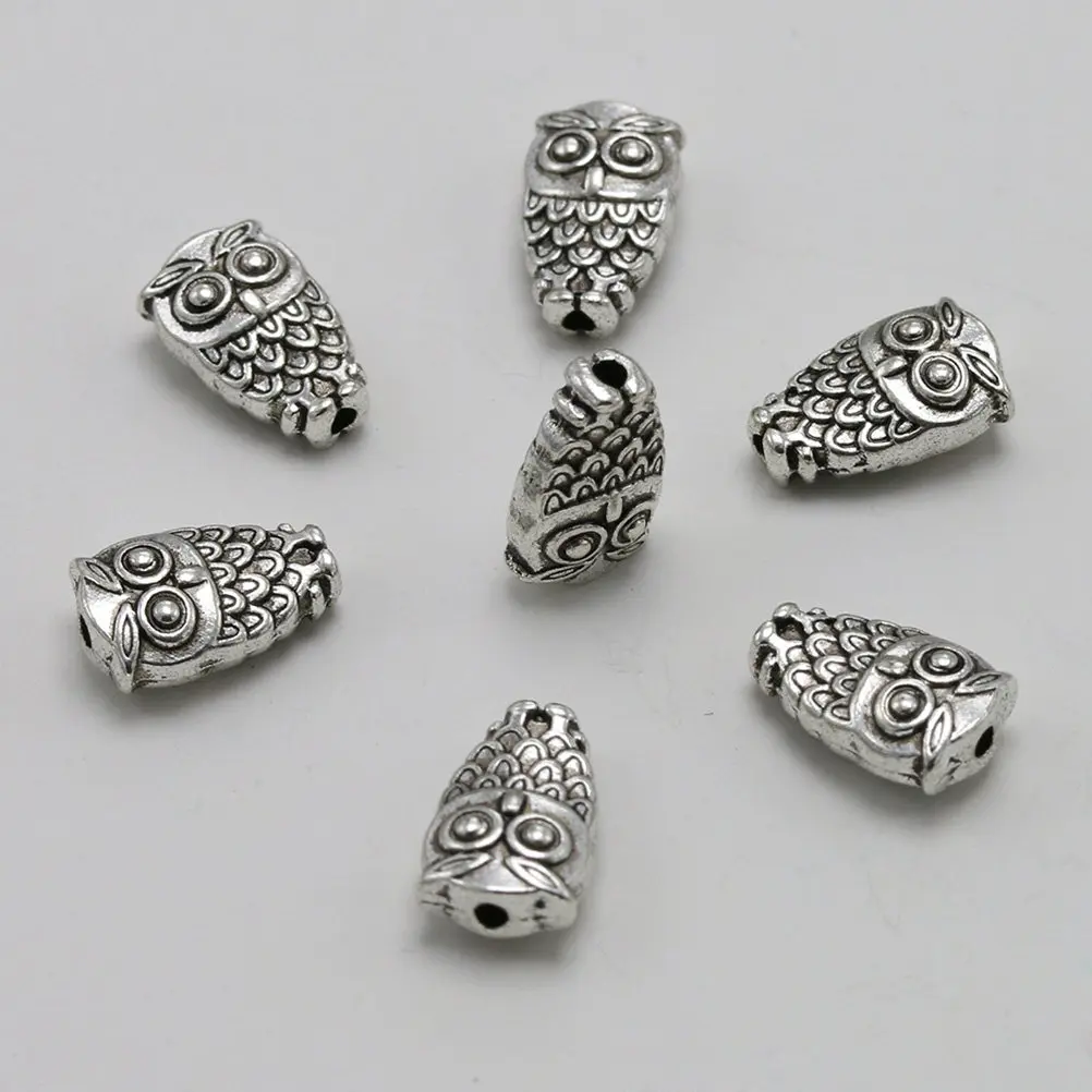 

50 шт. подвесок-талисманов в виде совы из сплава, простые и стильные аксессуары для изготовления ювелирных изделий своими руками, для ожерелий, браслетов, цепочек для свитеров