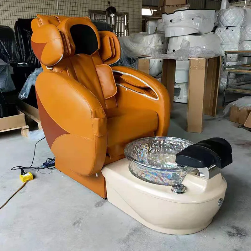Electric Massage Spa Chair, Manicure Pedicure Sofa, Beauty Salon Foot Bath Couch, Reclining Pod for Nail and Lash Services