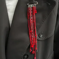 Accessoire costume personnalisé Anti-Flash perle collier broche suspendu ornement Ins étanche cristal gland chaîne broche 6