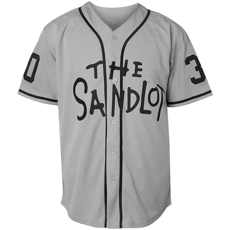 Movie The Sandlot Legends Benny Rodriguez #30 YEAH-YEAH #11 Baseball Jersey Mens Loose Shirt LOGO Sewing Embroidery