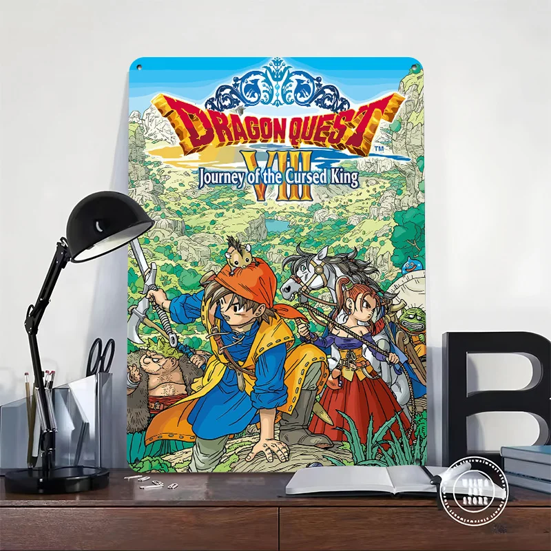 Dragon Quest VIII: Journey of the Cursed King Personalized 3D Textured Metal Poster Wall Art Tinplate Sign for Custom Plate Home