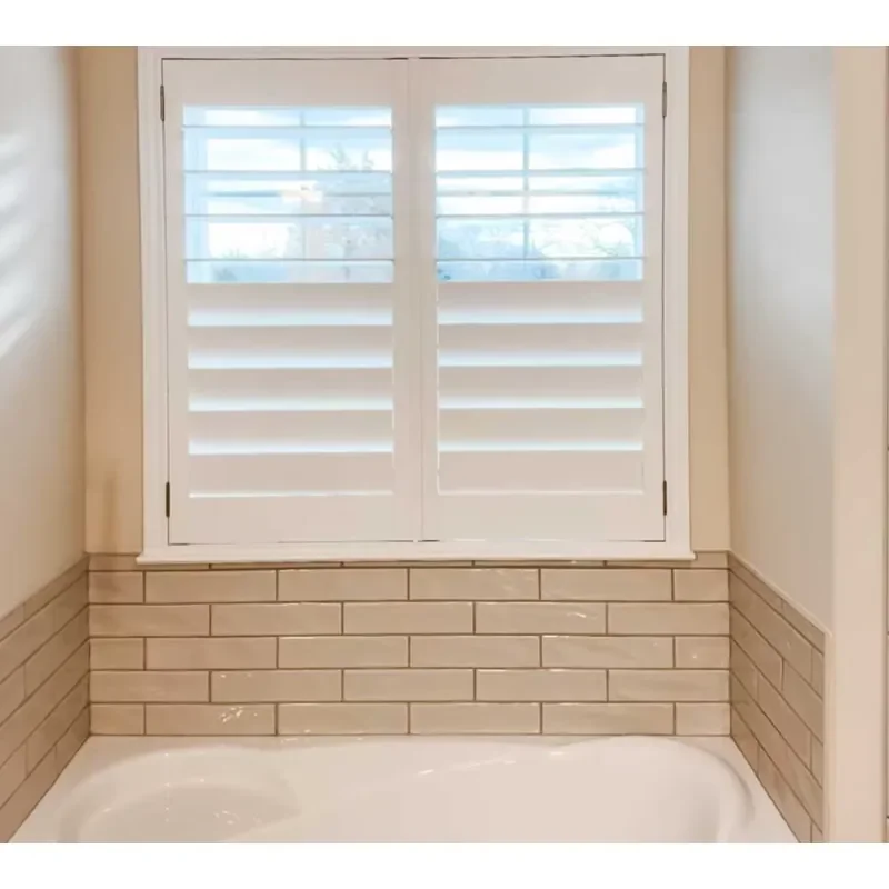 Top Quality Solid Real Wood Jaslousie Lourve Shutter Blinds Basswood or PVC Plantation Shutters Slats Easy Assembling for