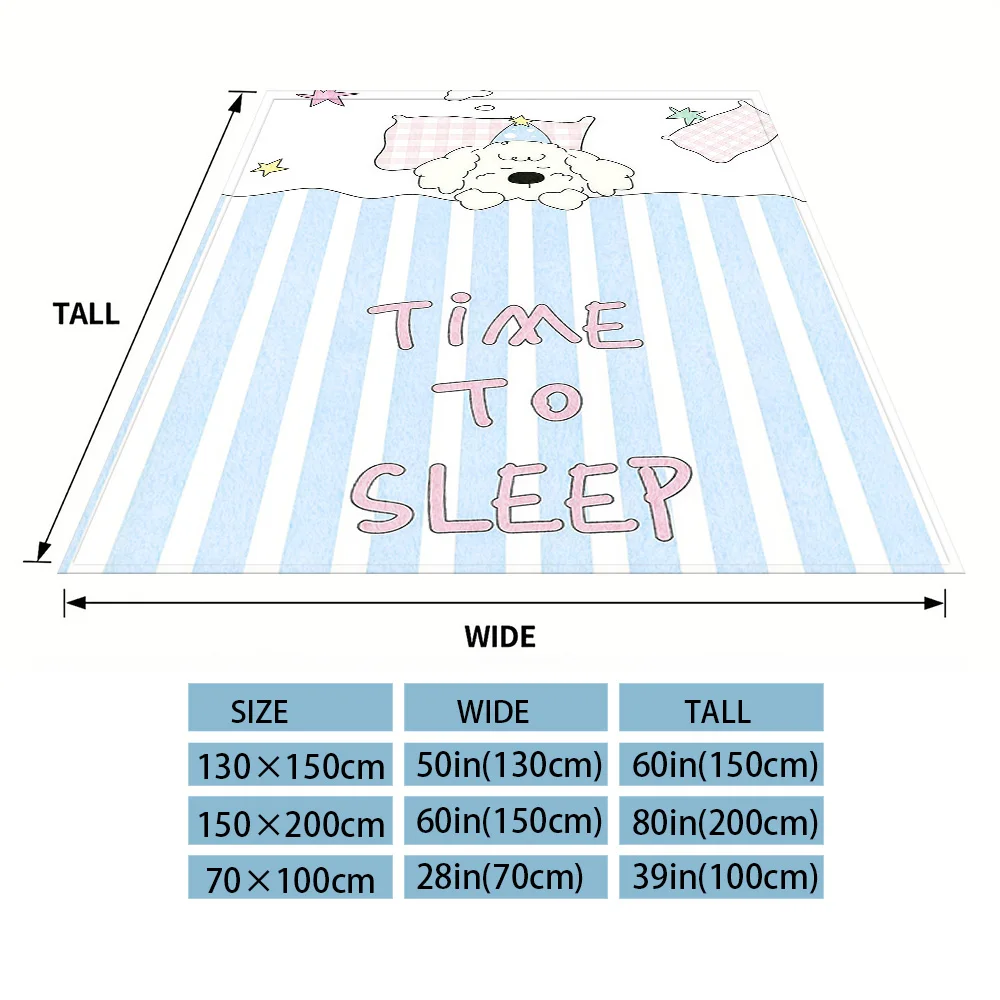 Sleepy Puppy Nap Blanket,Flannel Blanket,Suitable For Sofas,Beds,Cars,Rooms,Offices,Camping,Exquisite Gift Blankets