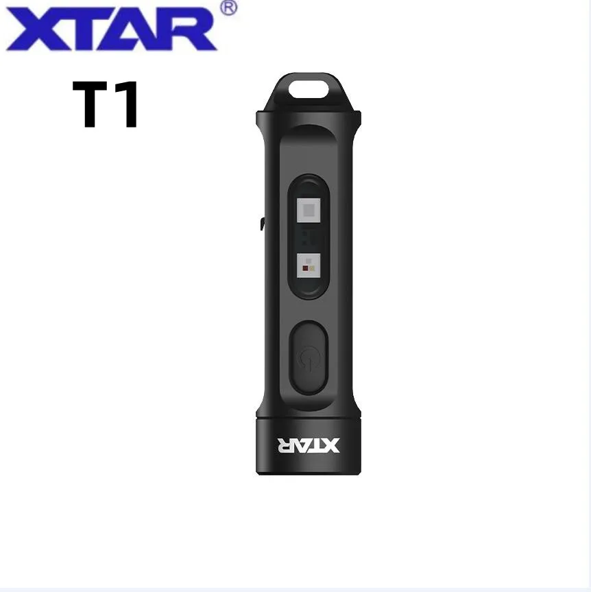 XTAR T1-UV T1 ECD Light Mini Led Flashlight  Keychain 500 lumens Type C UV Ultraviolet key light Torch Camping Urine Detector