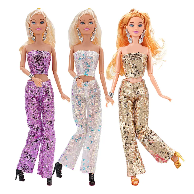 1 conjunto de moda mini mala para bonecas caso viagem mais novos roupas uso diário roupas para boneca barbie acessórios crianças brinquedos presentes