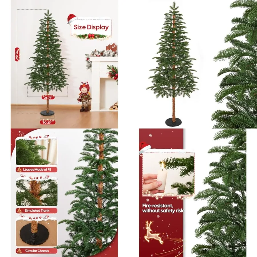 Sztuczna choinka o wysokości 180 cm, bez oświetlenia, z 641 zielonymi gałązkami PE, do dekoracji świątecznych wewnątrz i na zewnątrz, realistyczny wygląd na cały rok.