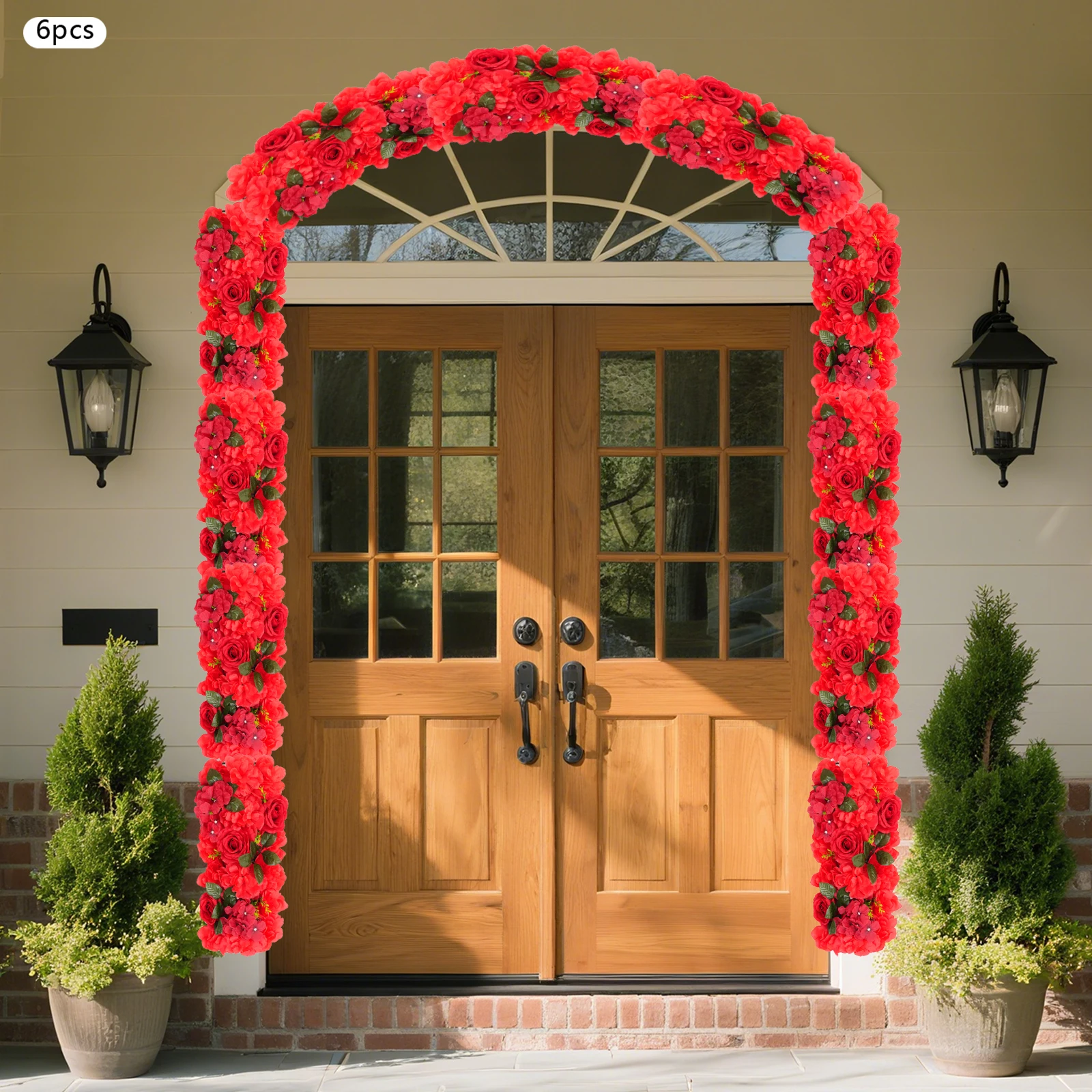 

Свадебная арка Искусственные цветы - 6 упаковок Искусственные цветочные сувениры Шелковая роза Реалистичная арка Искусственная гортензия Рядная композиция для вечеринок