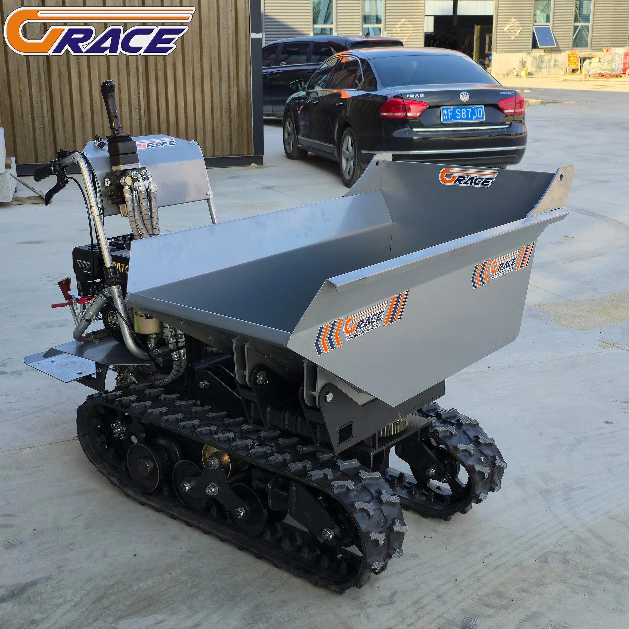 Snelle levering Kleine Mini Dumper Huis Tuin Boerderij Gebruik Groothandel Mini Dumper Hoge kwaliteit Mini Truck Crawler Dumper 0.5 0.8 1.2ton