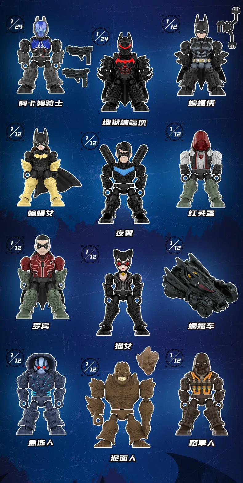 Blokees DC Blind Box Batman Arkham Knight Catwoman Mr.Freeze Clayface Zusammengebaute Bausteine Actionfigur Sammler-Spielzeug – Detail 4
