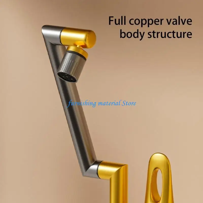 

Y5GD Bathroom Sink Faucet Basin Mixer Tap Elegant Bathroom Faucet Contemporary Bathroom Faucet Mechanical Arm Mixed Tap