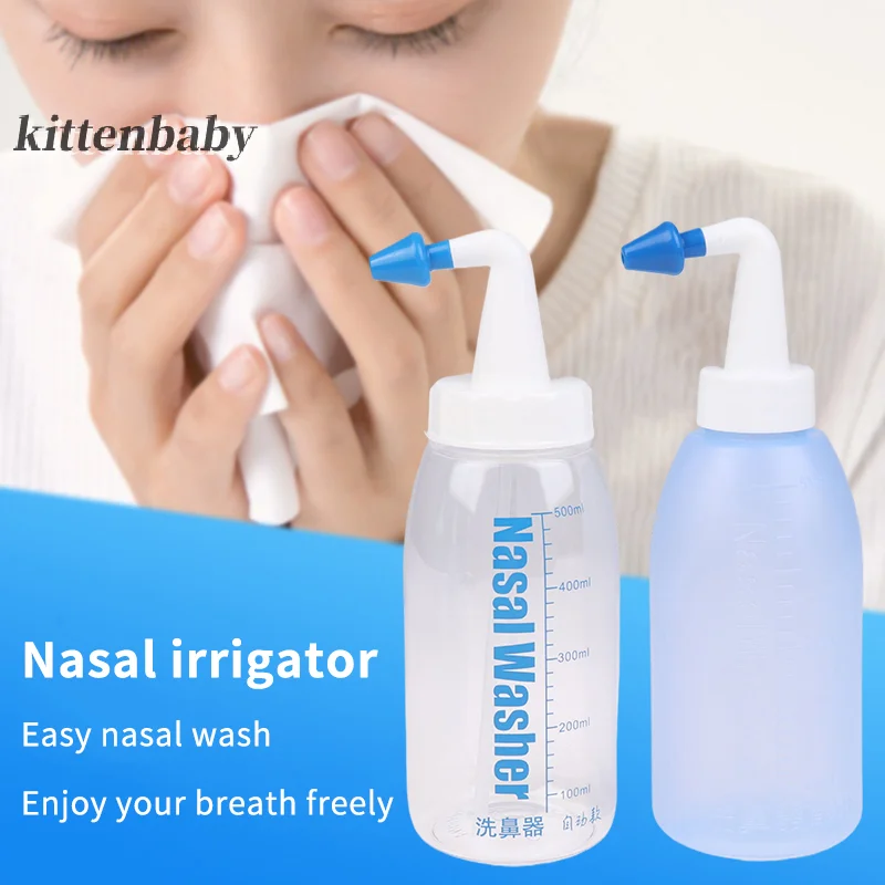 Nasal Wash Cleaner Spray Nasal Irrigation Neti Pot Rinse Nose Cleaner Avoid Sinusitis Rhinitis Treatment Health Care 300/500ML