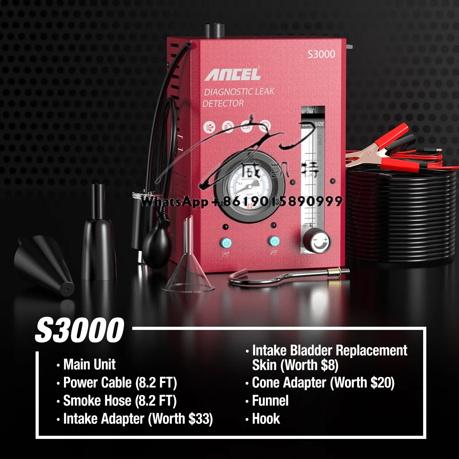 ANCEL S3000 كاشف تسرب الدخان المهنية جهاز اختبار تسرب الأنابيب نظام EVAP أدوات أخرى للسيارات السيارات كاشف تسرب الدخان #6