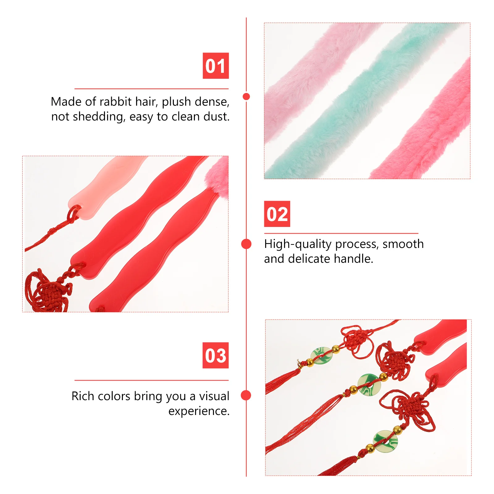 

3 Pcs Guzheng Cleaning Brush Brushes for Musical Instruments Accessories Tools Dusting Cleaner Hair