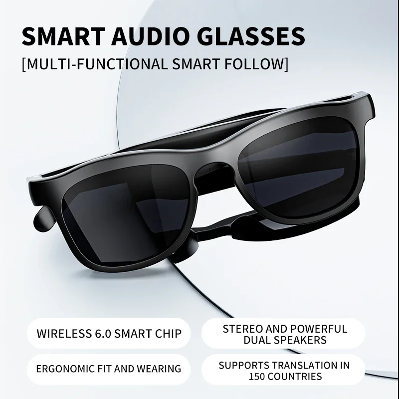 Lenovo 8K HD AI Smart Glasses 2400W Translation Bluetooth Conversation Recording Listening To Music Smart Sunglasses 2027 New