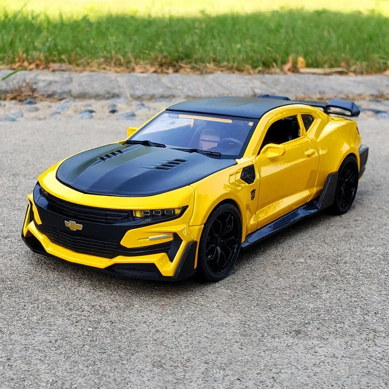 1:24 Chevrolet Camaro Alloy Sports Car Model Diecast Metal Vehicles Model Simulation Sound Light Collection Kids Toy Gift F261