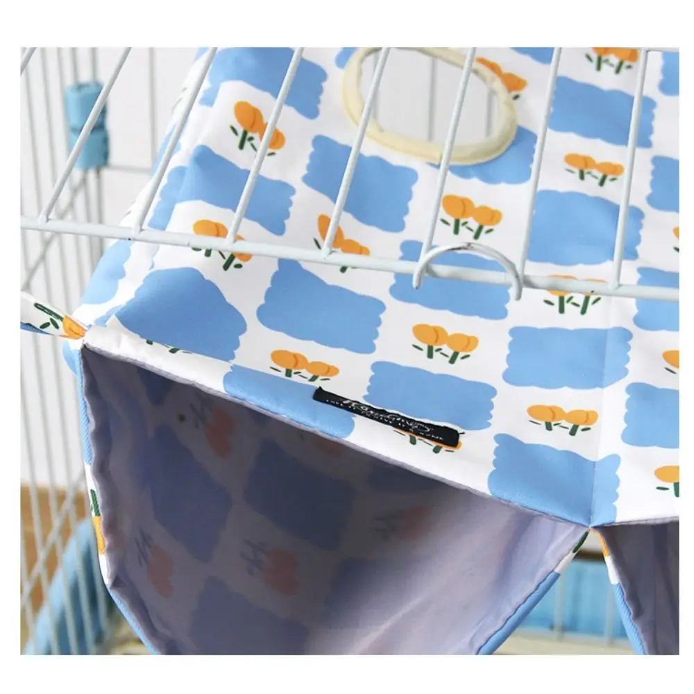 الكرتون نمط معلقة النمس أرجوحة مقاوم للماء تنفس الهامستر عش متعدد الجوانب افتتاح طبقة مزدوجة أرجوحة لقفص الحيوانات الأليفة #5