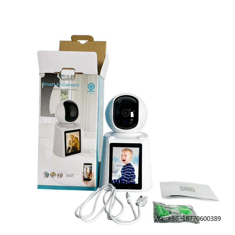1080P WiFi Camera with 2.8-inch IPS Screen, One-Key Video Call, Night Vision, Motion Detection, Home Security WiFi Camera