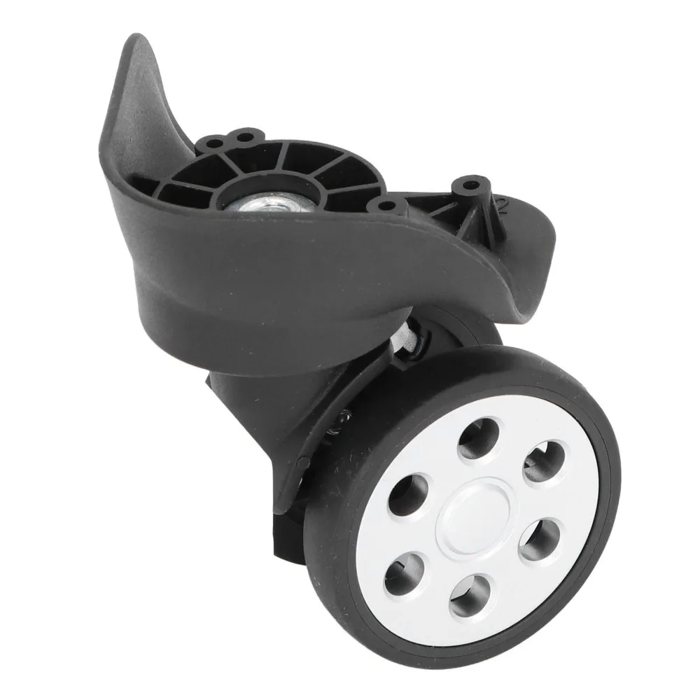 2 Pcs Silent Shock Absorbing Luggage Wheels 360 Degree Rotating Double Row Universal Wheels Matching Screws Suitcase Caster
