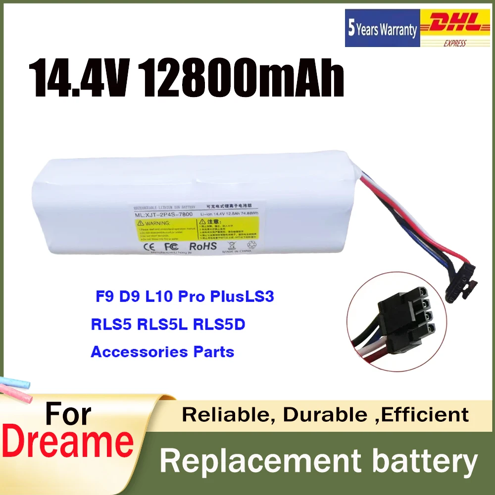 

N для Dreame F9 D9 L10 Pro Plus RLS3 RLS5 RLS5L RLS5D аксессуары для робота-пылесоса сменная перезаряжаемая батарея 14,4 В