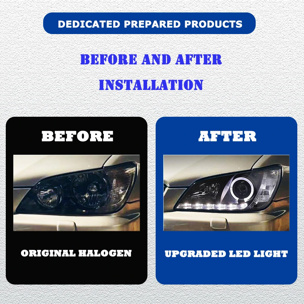 LED HeadLights for LEXUS IS IS200 98-05 upgrade new style led DRL Car head lamp Assembly Signal Auto Accessories Modified Lamp