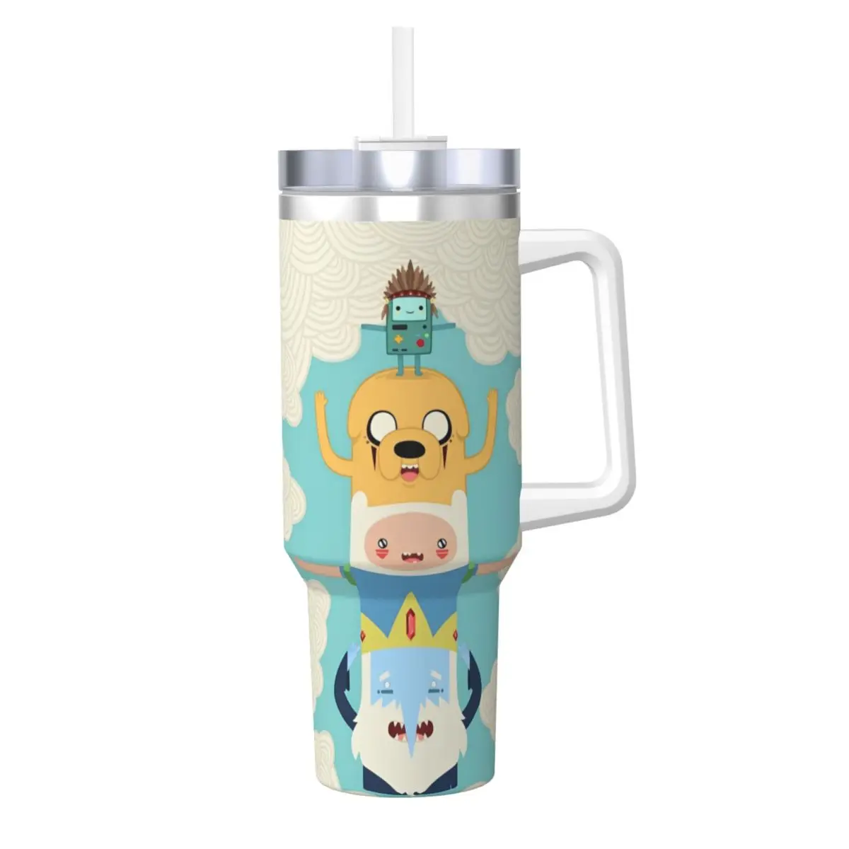 

Стакан Adventures Times из нержавеющей стали, пляжные кружки, термочашки большой емкости, сохраняющие тепло, холодный и горячий чай с молоком, бутылка для воды