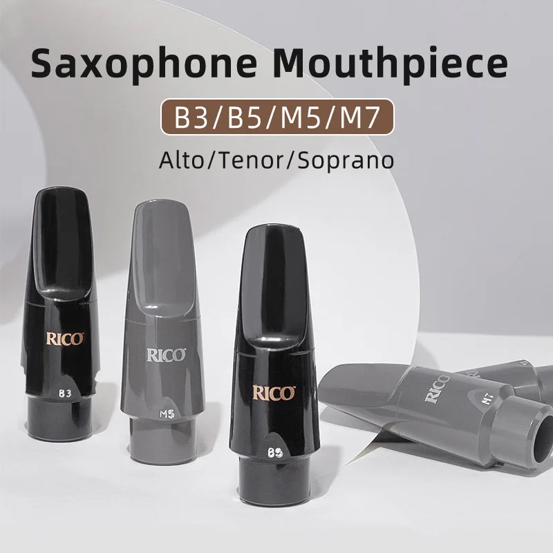 Imported Rico E-Flat Alto B-Flat Tenor Soprano Saxophone Bakelite Mouthpiece B3 B5 M5 M7 Beginner-Friendly