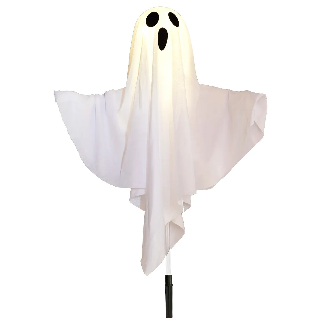 Per il piccolo fantasma luminoso solare che collega le corde luminose Decorazione dell'atmosfera di Halloween Ornamenti per la decorazione del giardino esterno