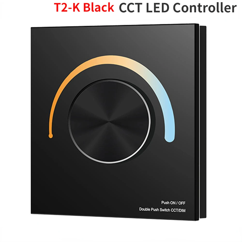 DC12-24V T1-K/T2-K/T3-K Rotary Touch Glass Panel DIM/CCT/RGB LED Controller Dim for single color/color temperature/RGB led tape