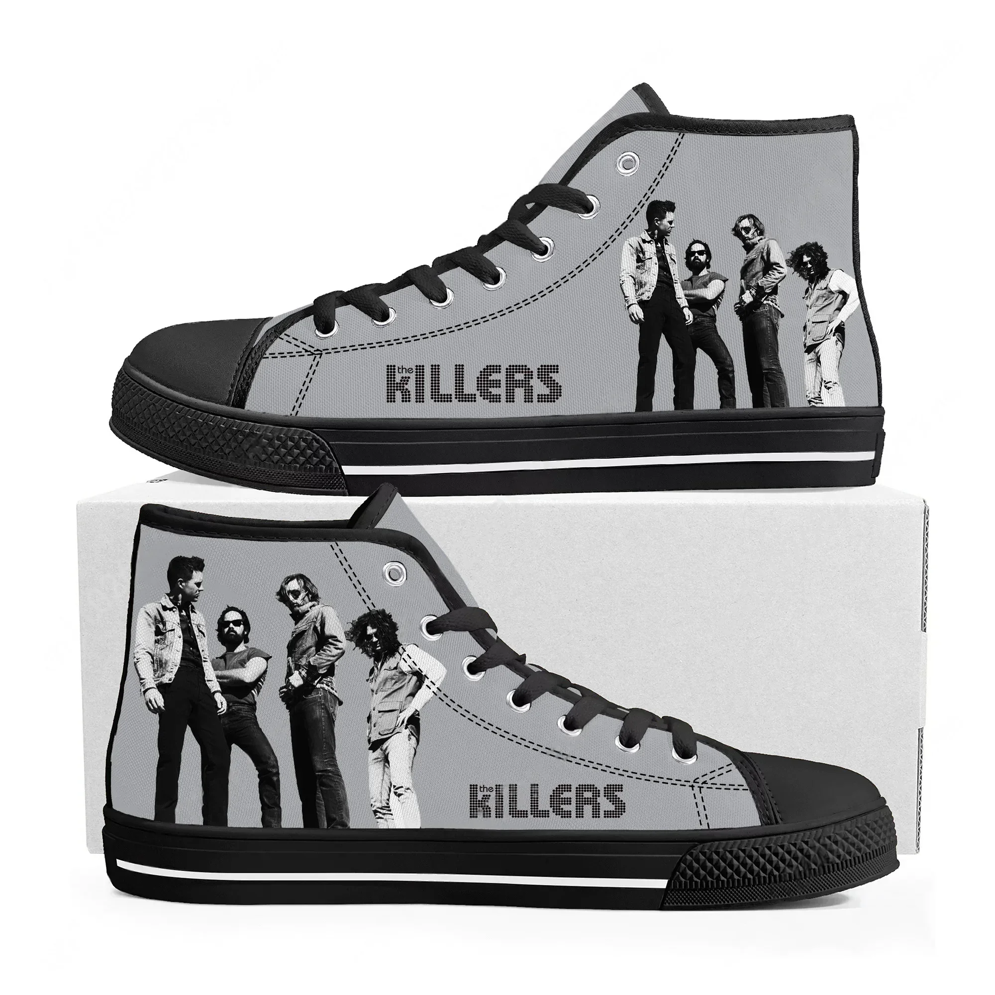 

The Killers High Top Sneakers Men Women Teenager Trend Canvas Sneaker High Quality Fashion Built Casual Couple Custom Made Shoes