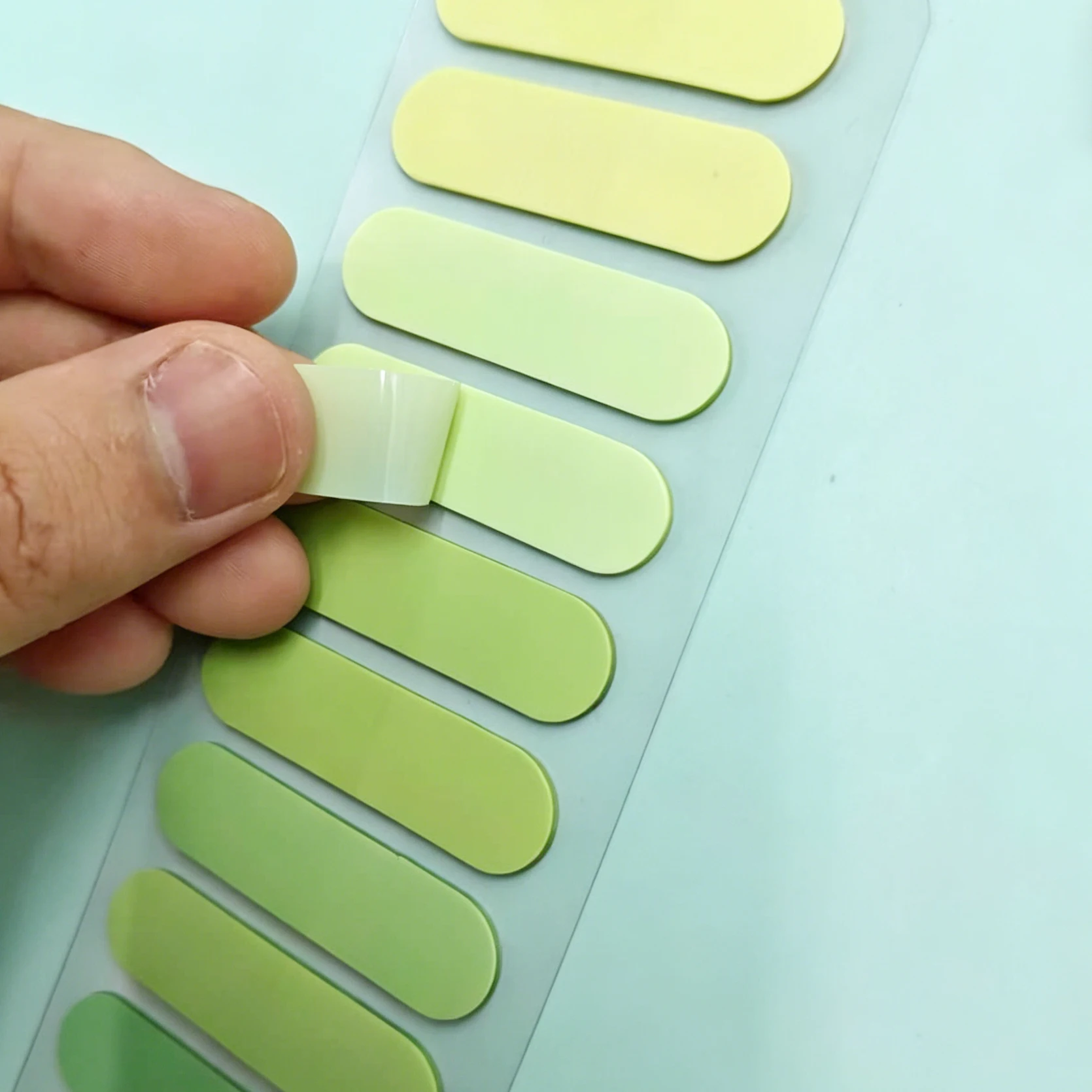 Pastellfarbene, abgerundete Index-Tabs, transparente, selbstklebende Seitenmarkierer, ästhetische Haftnotizen zum Lesen, Lernen und zur Aktenorganisation – Detail 3
