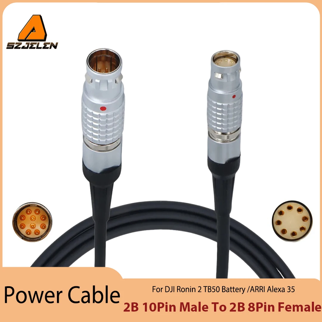 2B 10Pin to 2B 8Pin Female 26V Power Cable For DJI Ronin 2 Battery Compartment TB50/ARRI Alexa 35 Camera