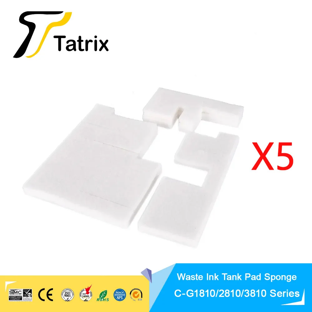 Tatrix QC5-6587-000 QY5-0593-000 Compatible Ink Maintenance Box Sponge Wast Ink Tank for Canon PIXMA G1810 G2810 G3180 Printer