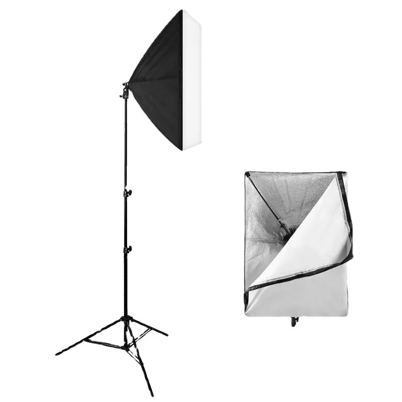 Imagem -05 - Fotografia Softbox Iluminação Kits Sistema de Luz Contínua Soft Box para Photo Studio Equipamento Fotográfico 50x70cm Profissional