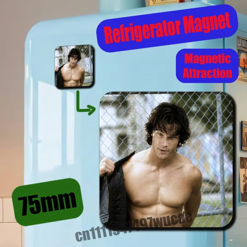 Freezer Metal Cabinet Custom Refrigerator Magnetic Card Case For Jared Padalecki Sam Winchester Fridge Magnets Cover